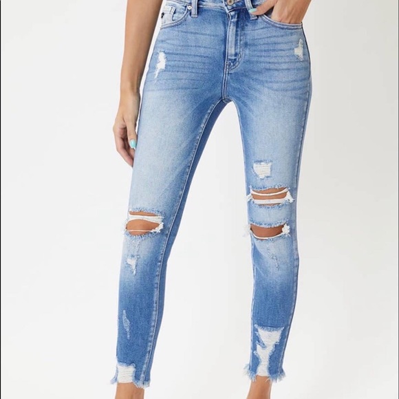 KanCan Denim - Kancan Distressed High Rise Skinny Ankle Jean ~ NWT